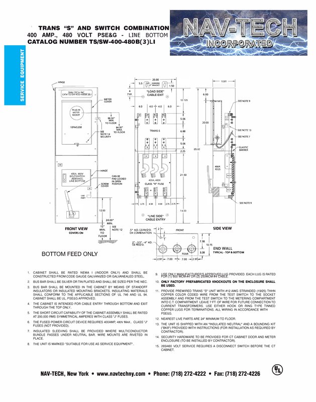 TSSW-400-480B(3)LI PSE&G drawing